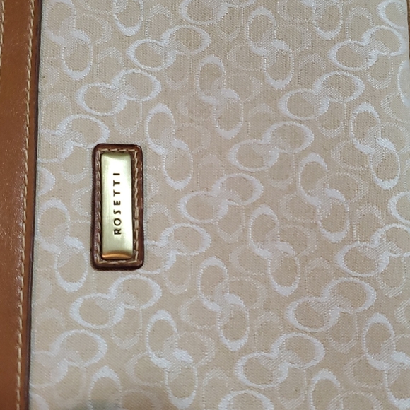 ROSETTI Beige Fabric w/Faux Leather Trim Shoulder-Tote Bag - Picture 2 of 13